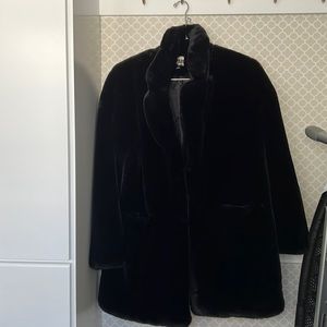 Black fur coat
